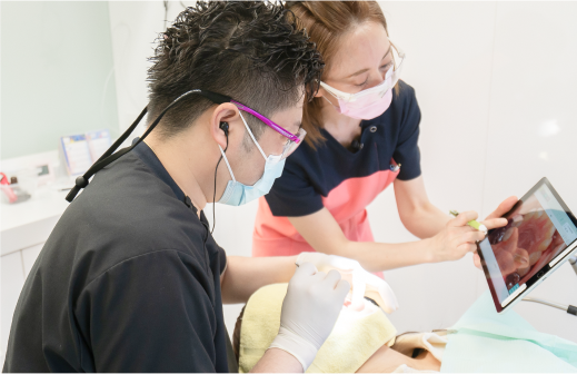 院内でのインプラントメンテンス風景