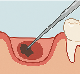 不良肉芽の除去感染した組織を除去します