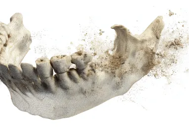 顎の骨が1/3以上ない画像